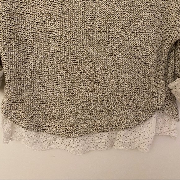 Anthropologie Saturday Sunday 3/4 Cuffed Sleeve Top Women’s Sz Small - Picture 7 of 15